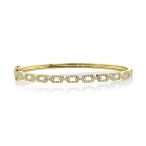 0.44CT 14K Y/G DIAMOND LINK BANGLE