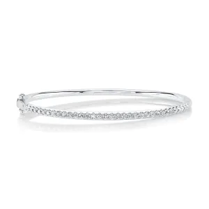 0.90CT 14K W/G DIAMOND BANGLE