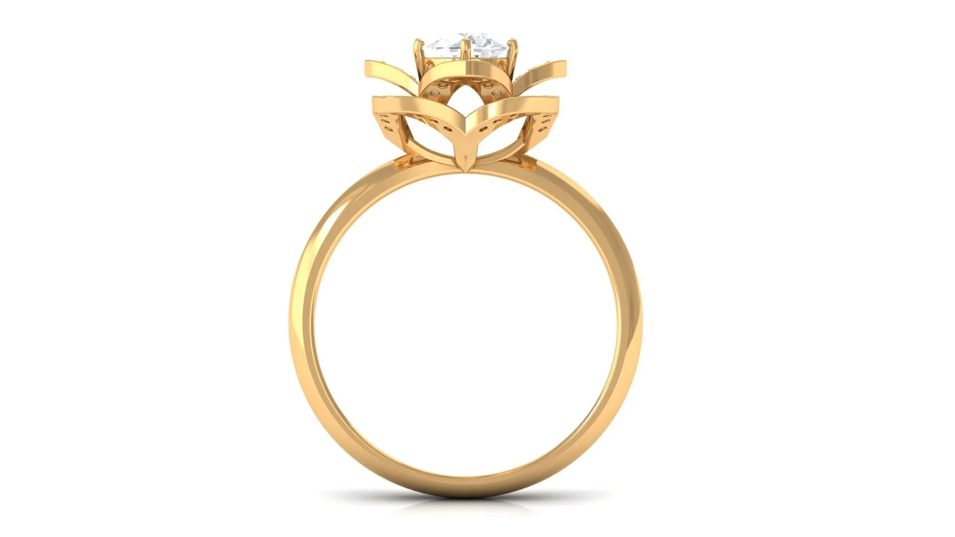 1 CT Zircon Vintage Floral Engagement Ring