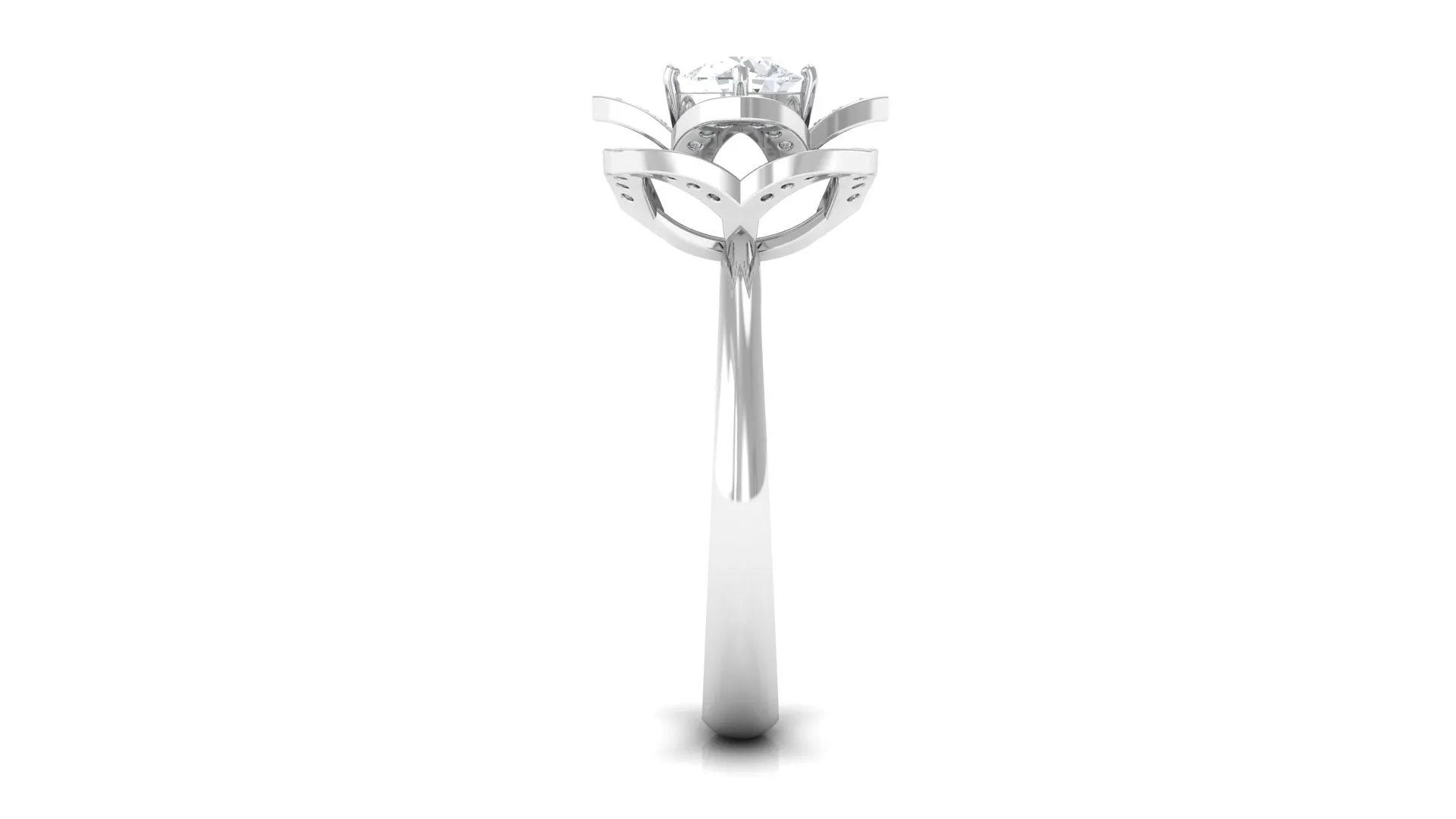 1 CT Zircon Vintage Floral Engagement Ring
