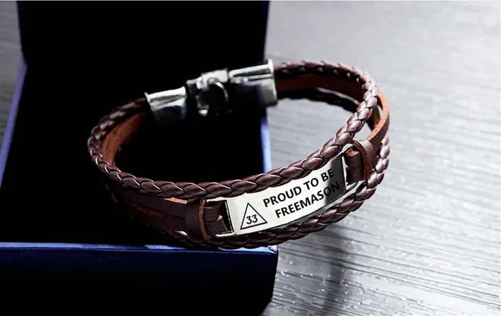 33rd Degree Scottish Rite Bracelet - Black & Brown