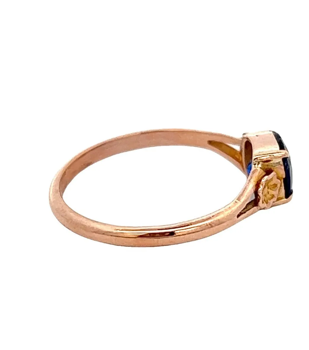9ct Yellow Gold & Spinel Vintage Ring