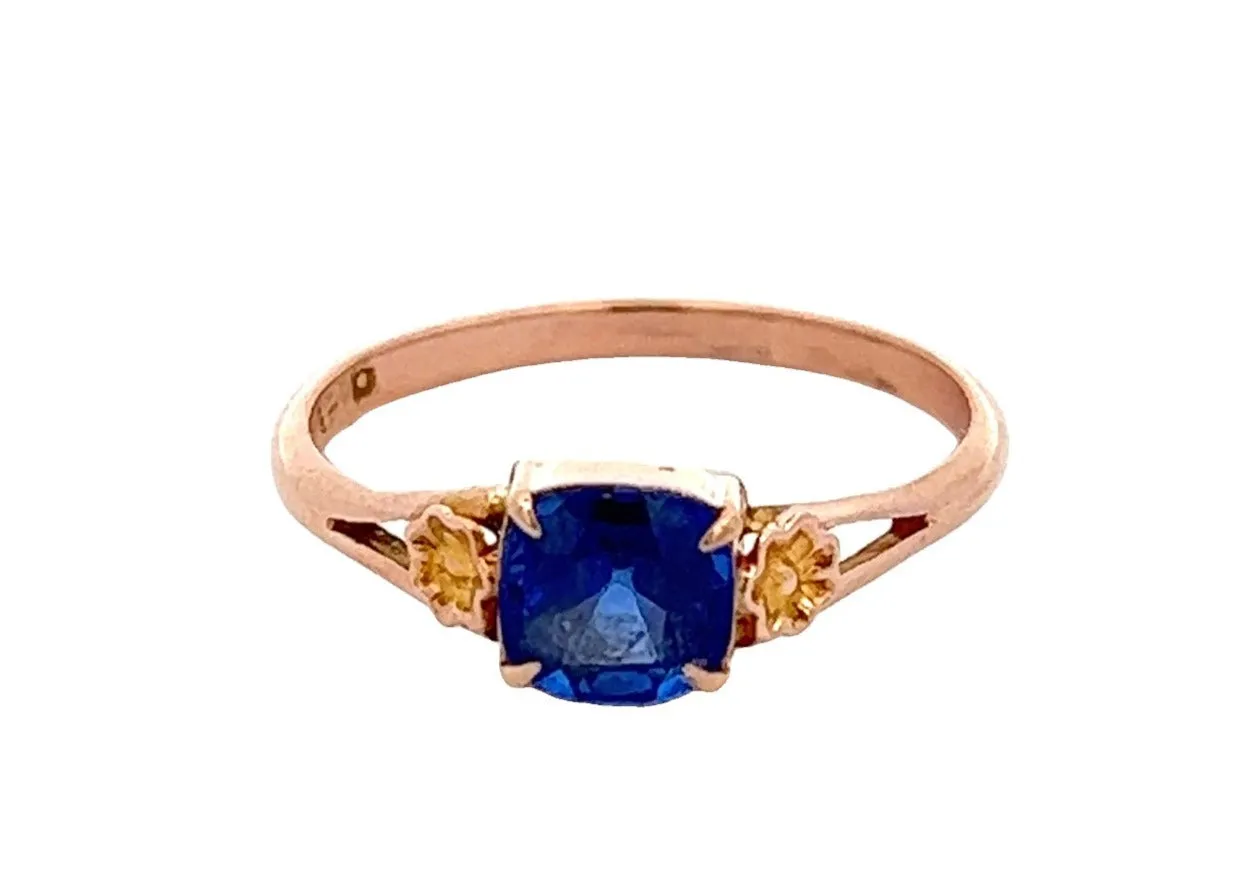 9ct Yellow Gold & Spinel Vintage Ring