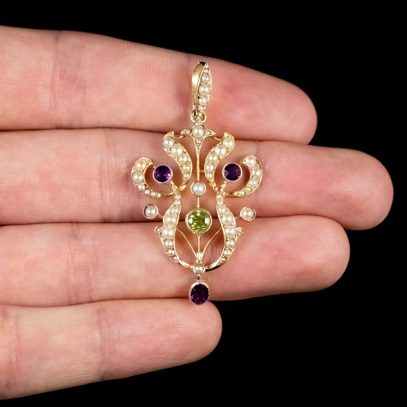 Antique Suffragette Edwardian 15Ct Gold Pendant Circa 1910