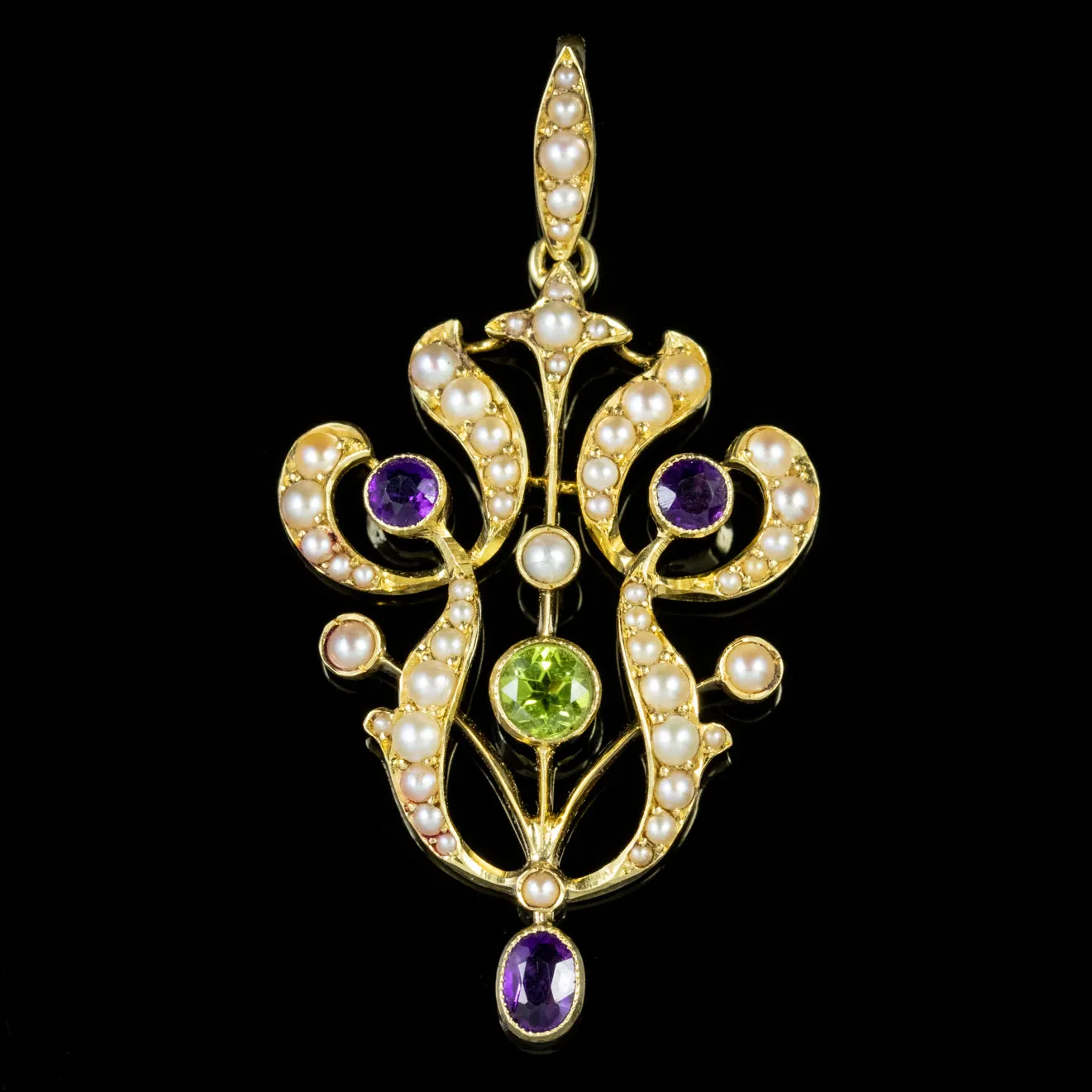 Antique Suffragette Edwardian 15Ct Gold Pendant Circa 1910
