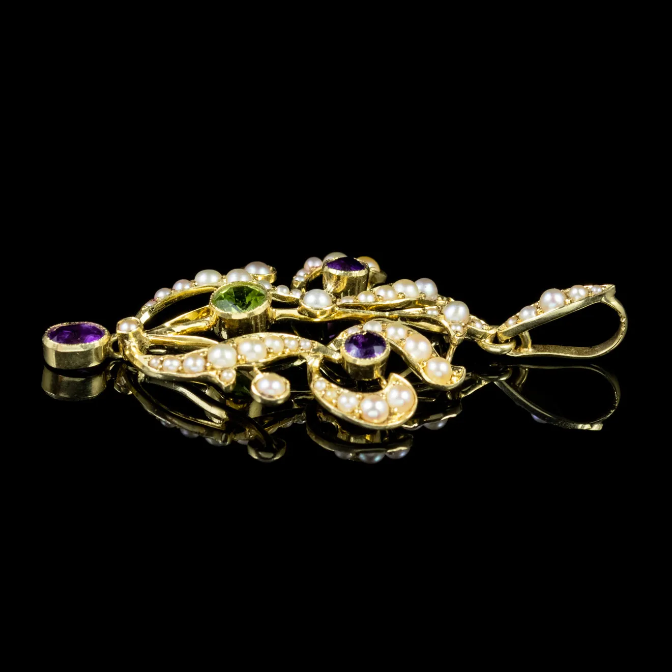 Antique Suffragette Edwardian 15Ct Gold Pendant Circa 1910