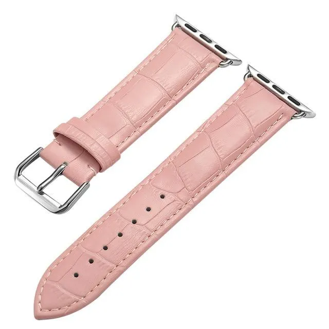 Apple Watch Band Series 7 6 5 High-Quality Leather Loop Bracelet Strap