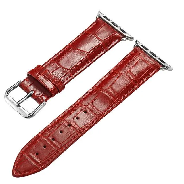 Apple Watch Band Series 7 6 5 High-Quality Leather Loop Bracelet Strap