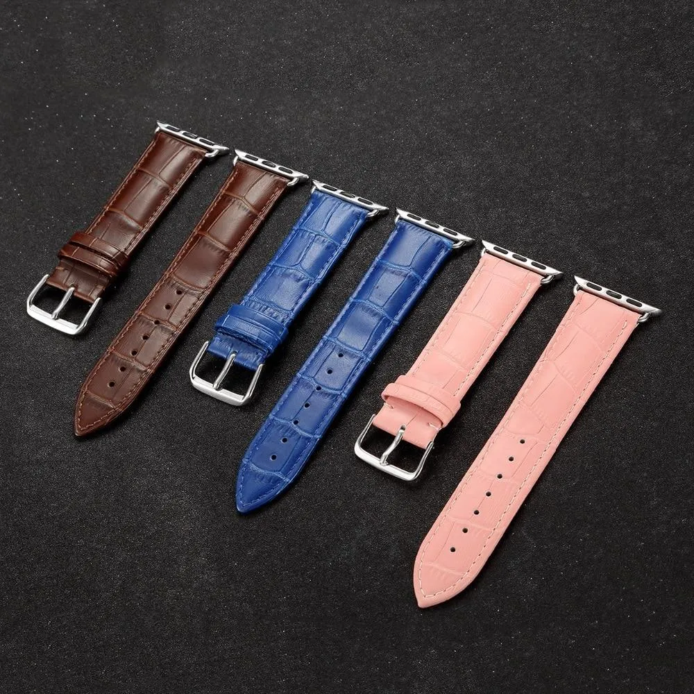 Apple Watch Band Series 7 6 5 High-Quality Leather Loop Bracelet Strap