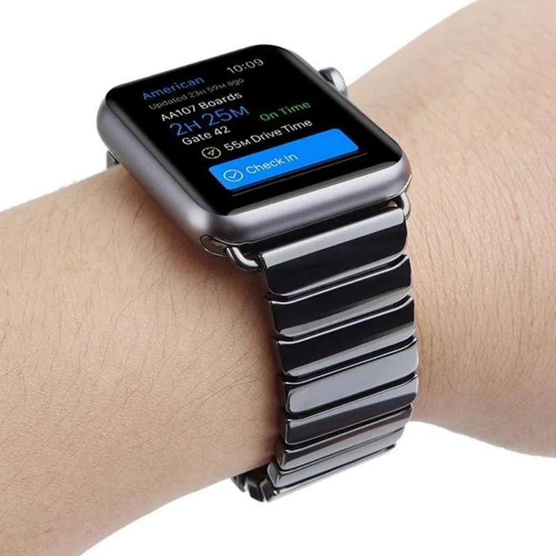 Apple Watch Band Series Ceramic Strap Steel Buckle Watchband