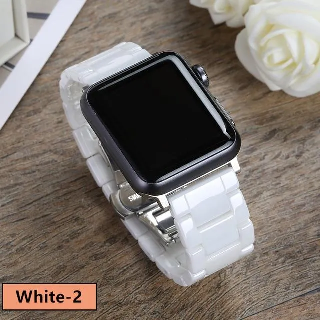 Apple Watch Band Series Ceramic Strap Steel Buckle Watchband