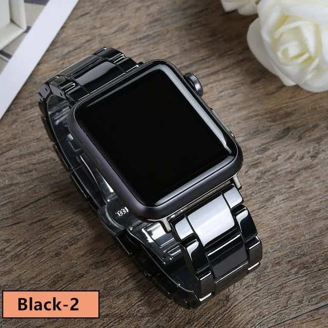 Apple Watch Band Series Ceramic Strap Steel Buckle Watchband