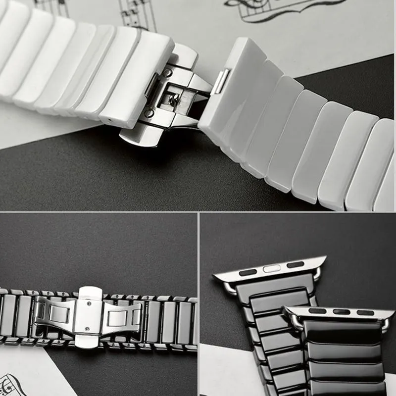 Apple Watch Band Series Ceramic Strap Steel Buckle Watchband