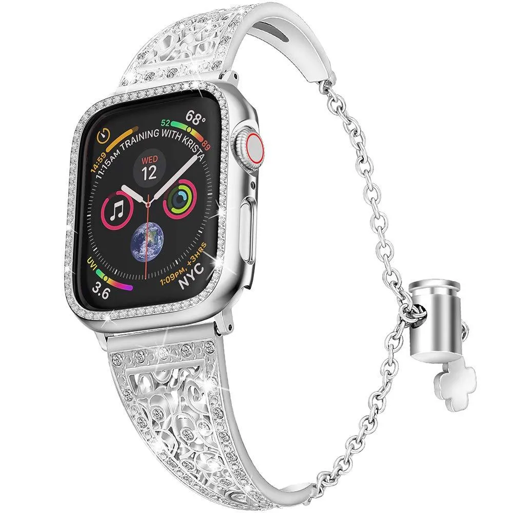 Apple Watchband Series 7 6 Ladies Diamond Premium Steel Bracelet Strap