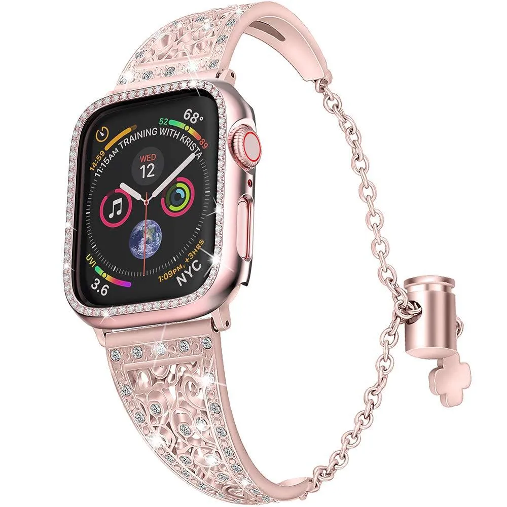 Apple Watchband Series 7 6 Ladies Diamond Premium Steel Bracelet Strap