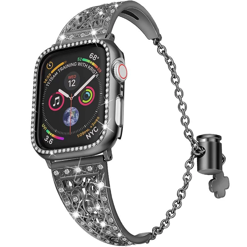Apple Watchband Series 7 6 Ladies Diamond Premium Steel Bracelet Strap