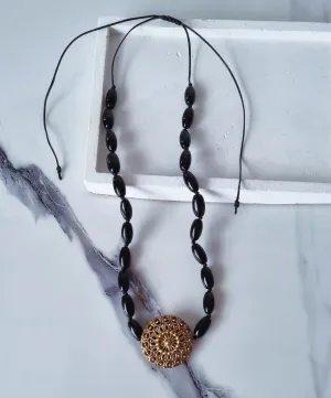 Black beaded choker