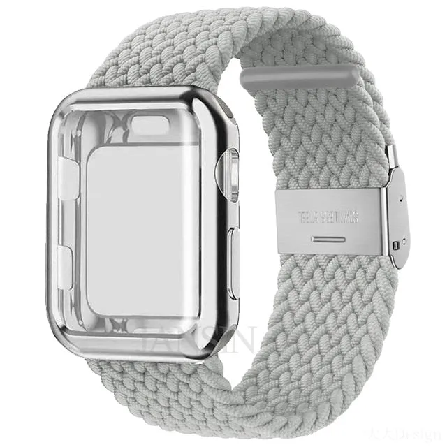 Case   Strap Series 6 5 4 Braided Solo Loop Elastic Sports Bracelet