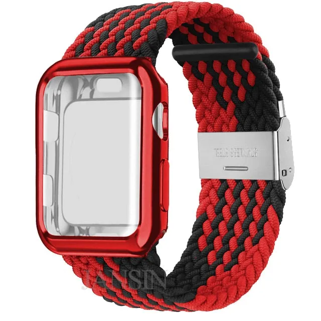Case   Strap Series 6 5 4 Braided Solo Loop Elastic Sports Bracelet