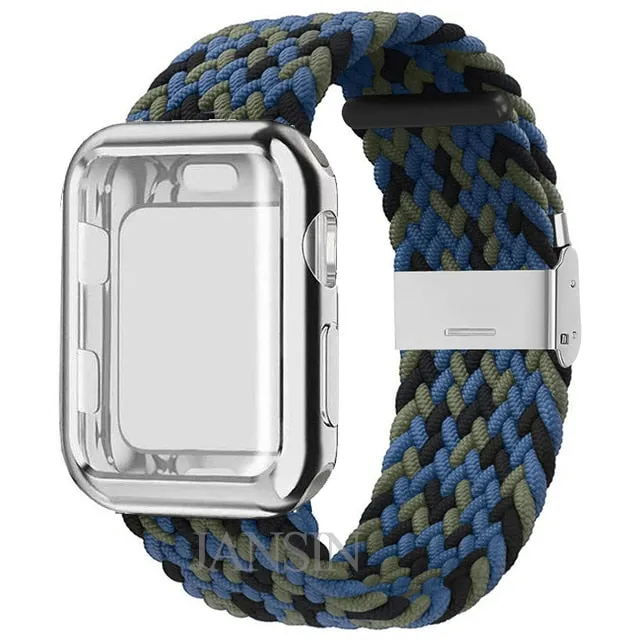 Case   Strap Series 6 5 4 Braided Solo Loop Elastic Sports Bracelet