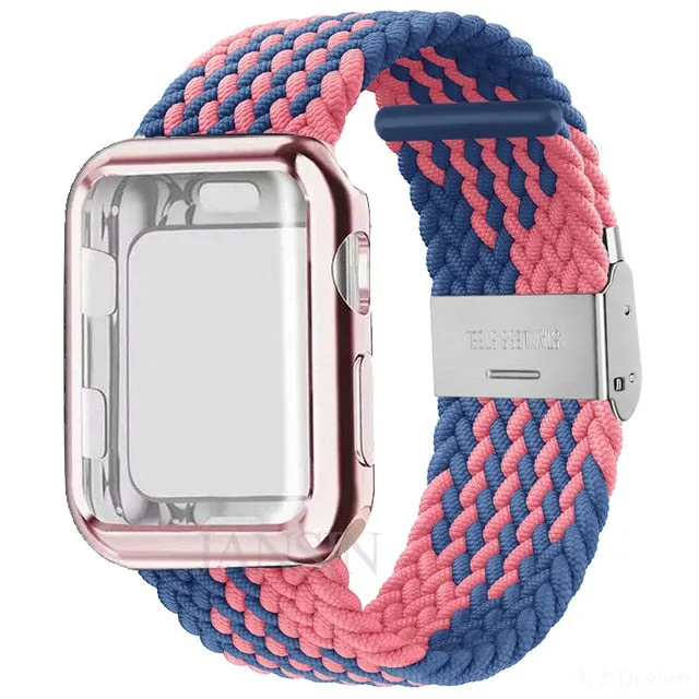 Case   Strap Series 6 5 4 Braided Solo Loop Elastic Sports Bracelet
