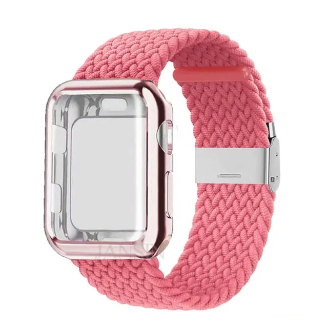 Case   Strap Series 6 5 4 Braided Solo Loop Elastic Sports Bracelet