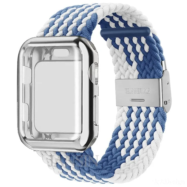 Case   Strap Series 6 5 4 Braided Solo Loop Elastic Sports Bracelet