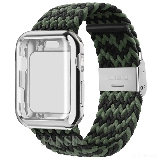 Case   Strap Series 6 5 4 Braided Solo Loop Elastic Sports Bracelet