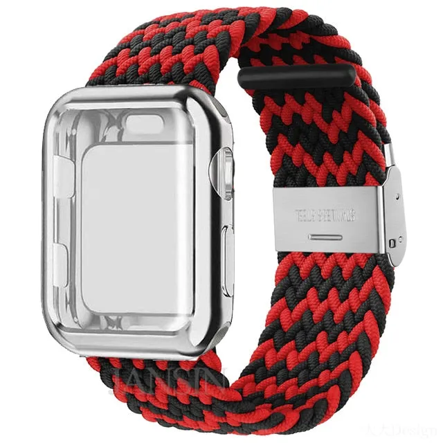 Case   Strap Series 6 5 4 Braided Solo Loop Elastic Sports Bracelet