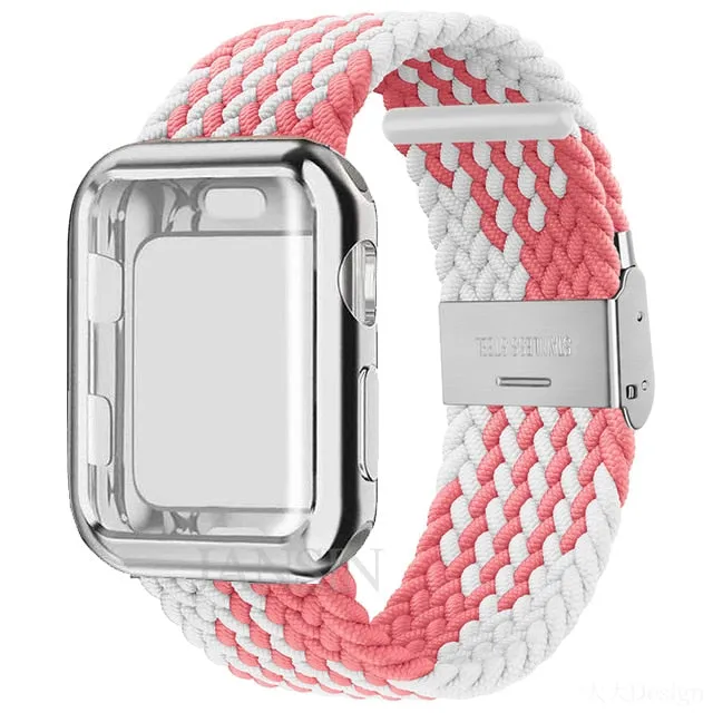 Case   Strap Series 6 5 4 Braided Solo Loop Elastic Sports Bracelet
