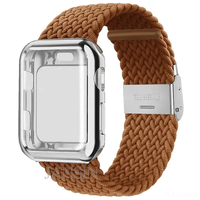 Case   Strap Series 6 5 4 Braided Solo Loop Elastic Sports Bracelet