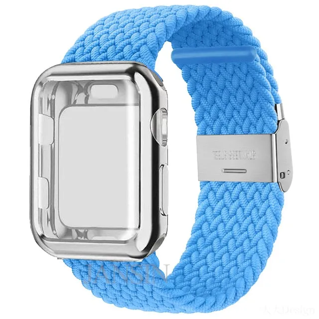 Case   Strap Series 6 5 4 Braided Solo Loop Elastic Sports Bracelet