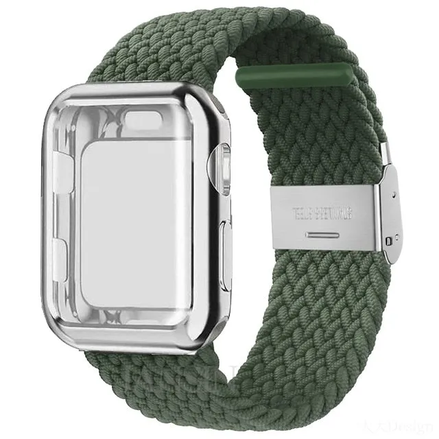 Case   Strap Series 6 5 4 Braided Solo Loop Elastic Sports Bracelet