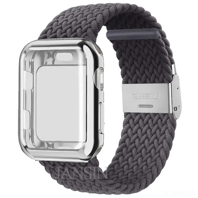 Case   Strap Series 6 5 4 Braided Solo Loop Elastic Sports Bracelet