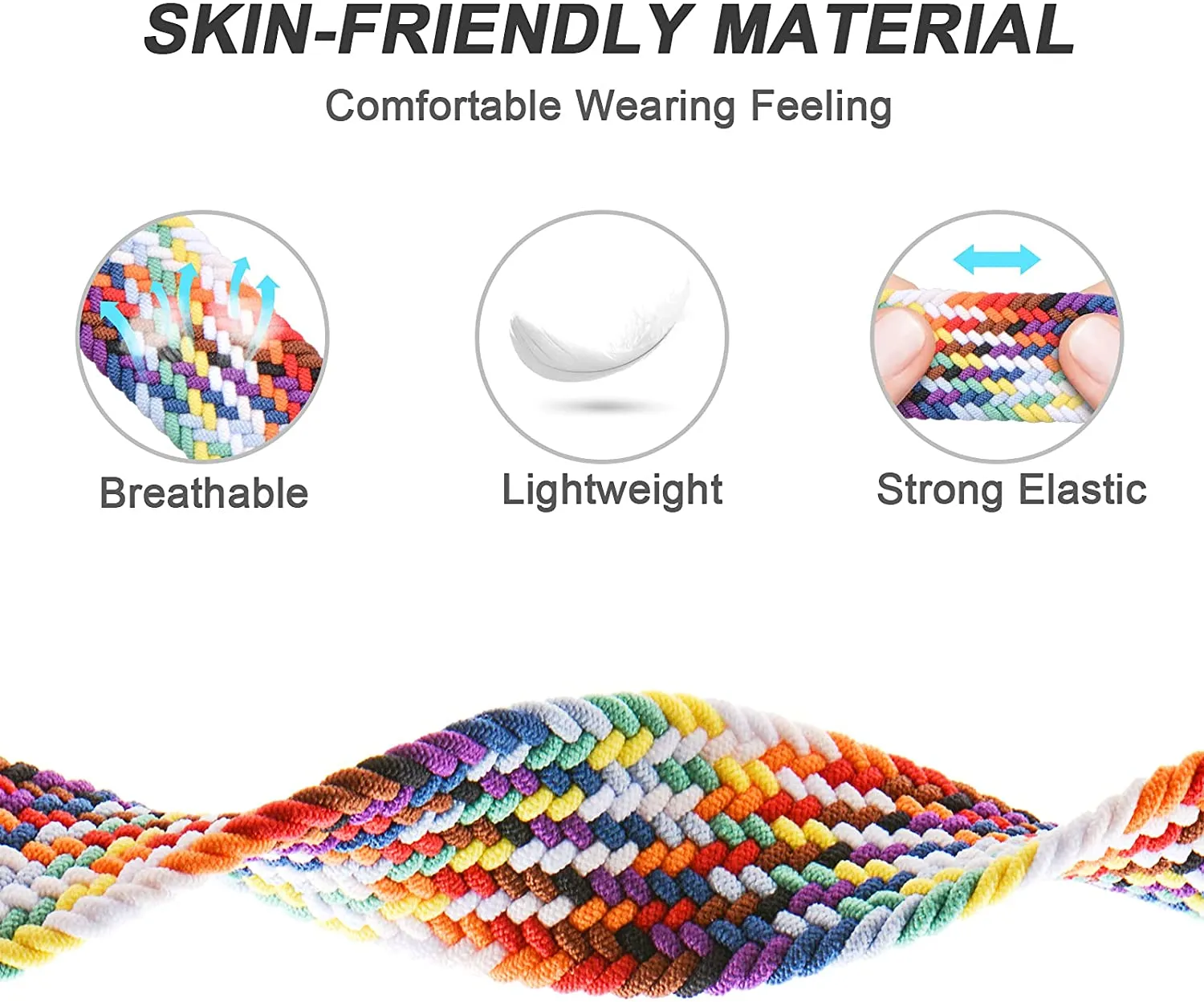 Case   Strap Series 6 5 4 Braided Solo Loop Elastic Sports Bracelet