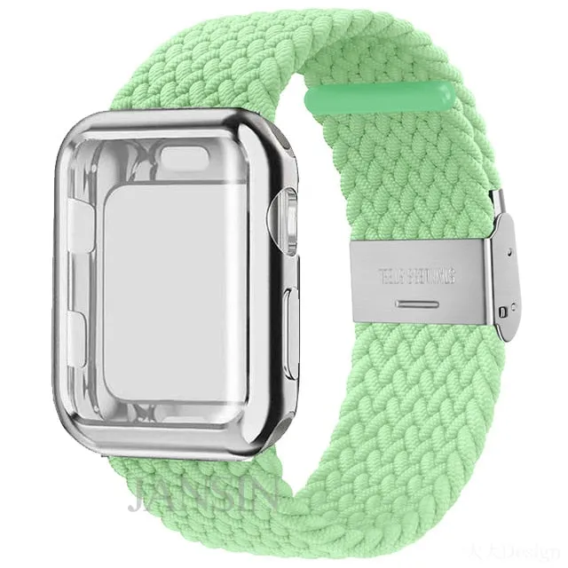 Case   Strap Series 6 5 4 Braided Solo Loop Elastic Sports Bracelet