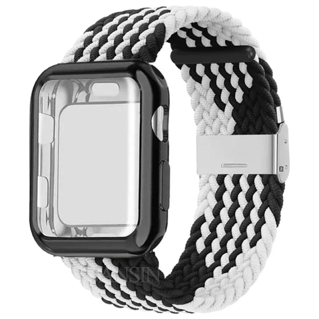 Case   Strap Series 6 5 4 Braided Solo Loop Elastic Sports Bracelet