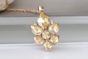 CHAMPAGNE CLUSTER PENDANT