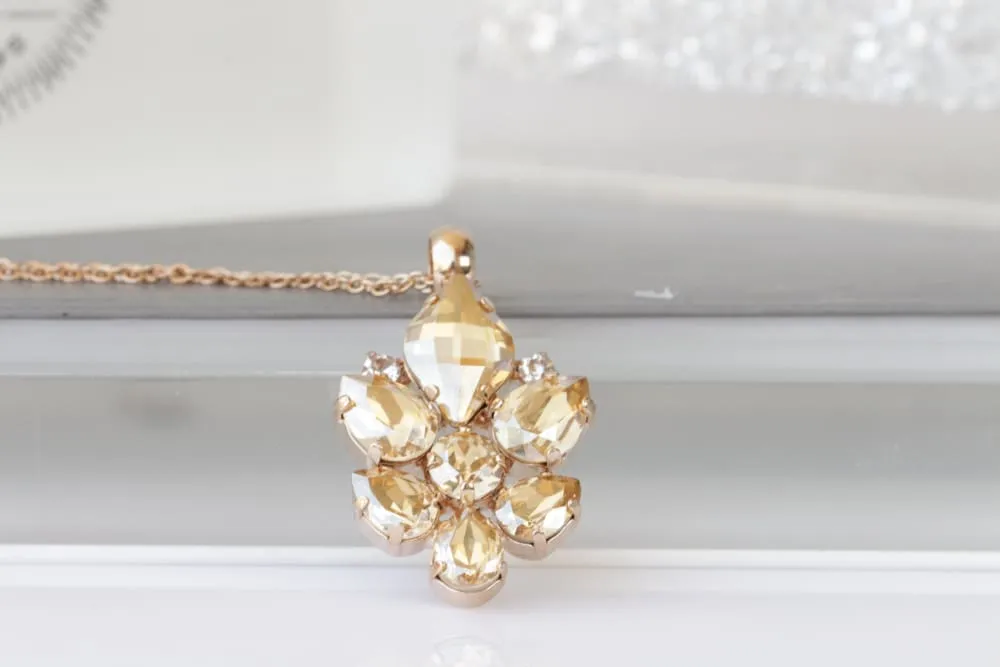 CHAMPAGNE CLUSTER PENDANT