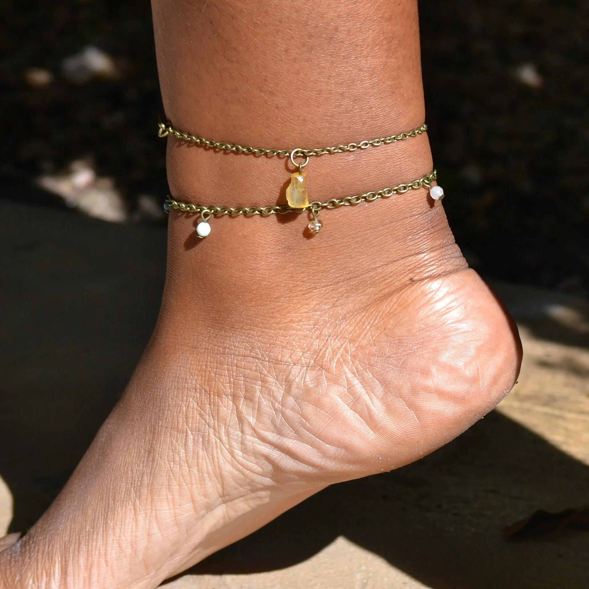 Citrine Anklet