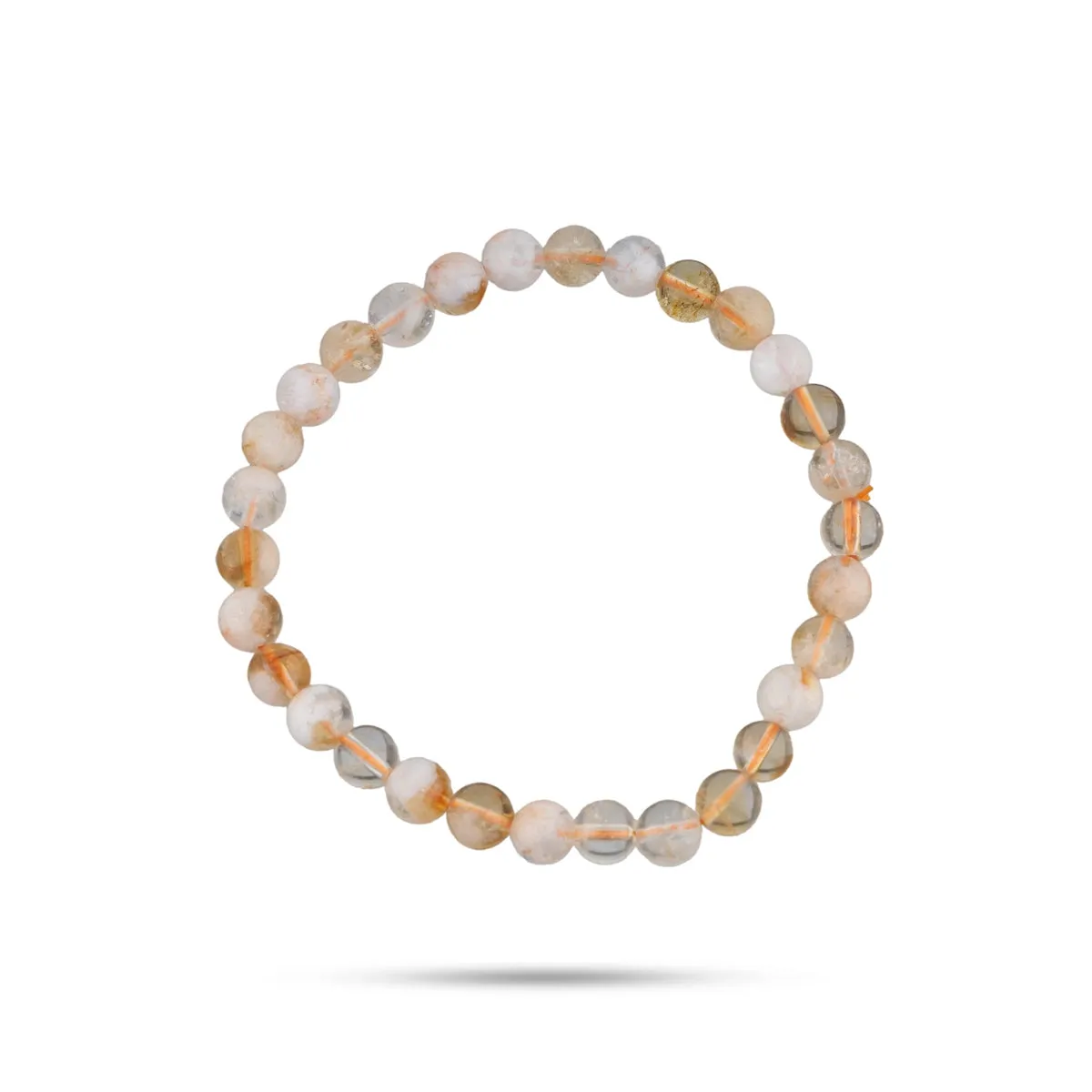 Citrine Bracelet - 2.5 Inches | Citrine Hand Band/ Elastic Citrine Crystal Bracelet for Men & Women/ 20 Gms