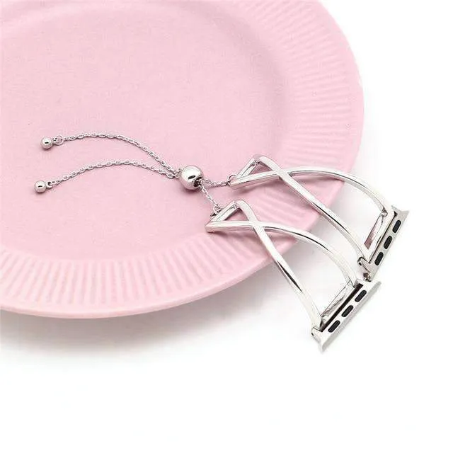 Cuff Minimal Stainless Steel w/ Tassel Adjustable Buckle Series