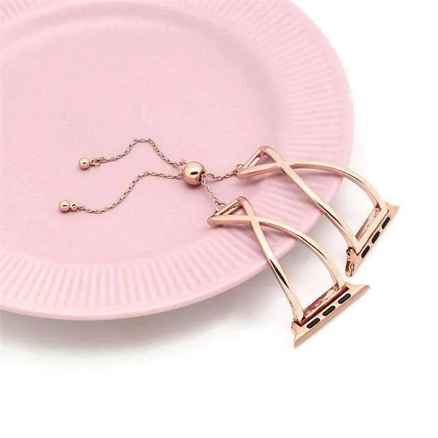 Cuff Minimal Stainless Steel w/ Tassel Adjustable Buckle Series