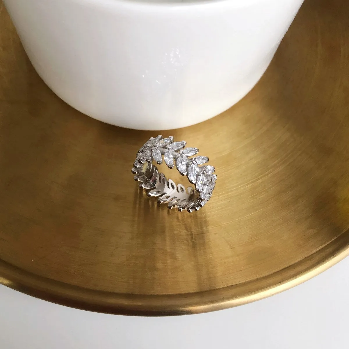 Double Row Marquise Cut Athena Eternity Band