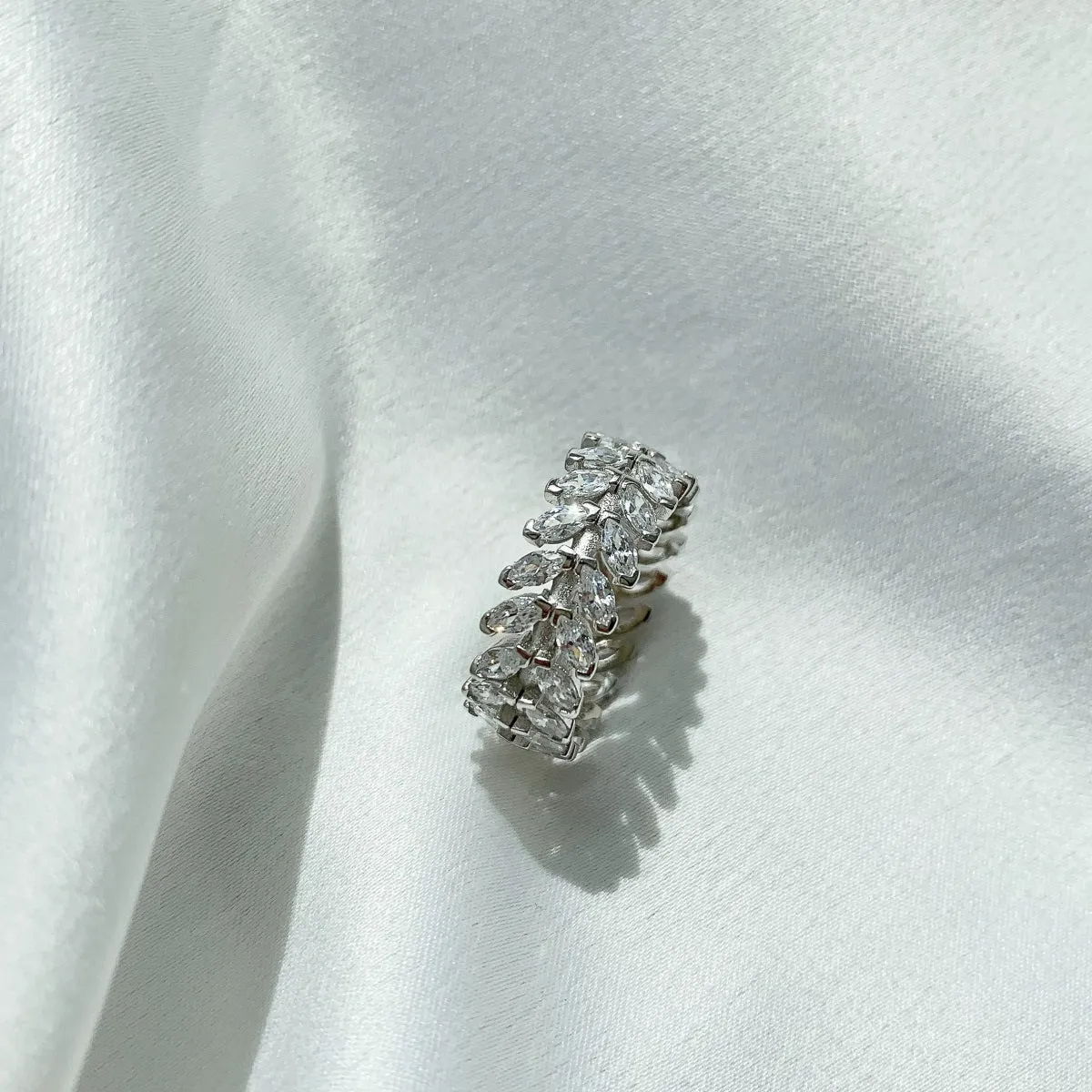 Double Row Marquise Cut Athena Eternity Band
