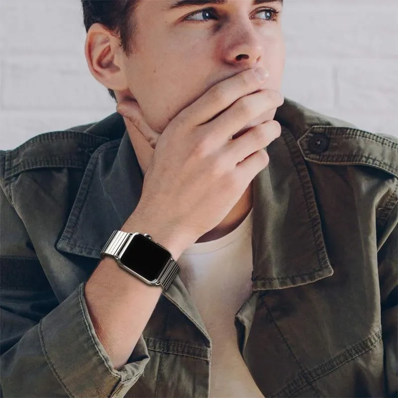 Elasticity Strap Series 7 6 5 Link Bracelet Stainless Steel Watchband