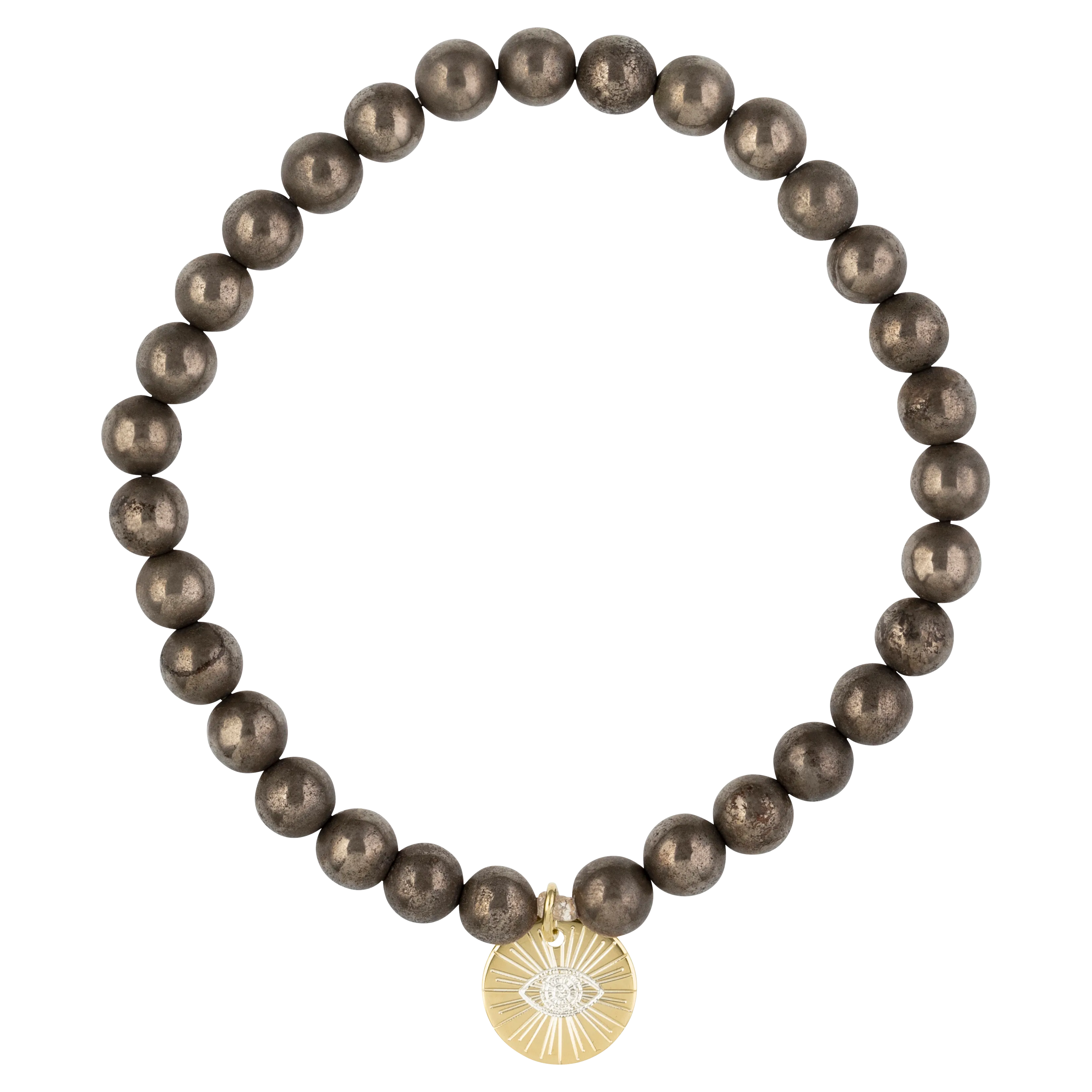 Eye of Providence & Protection Gemstone Bracelet - Silver / Black