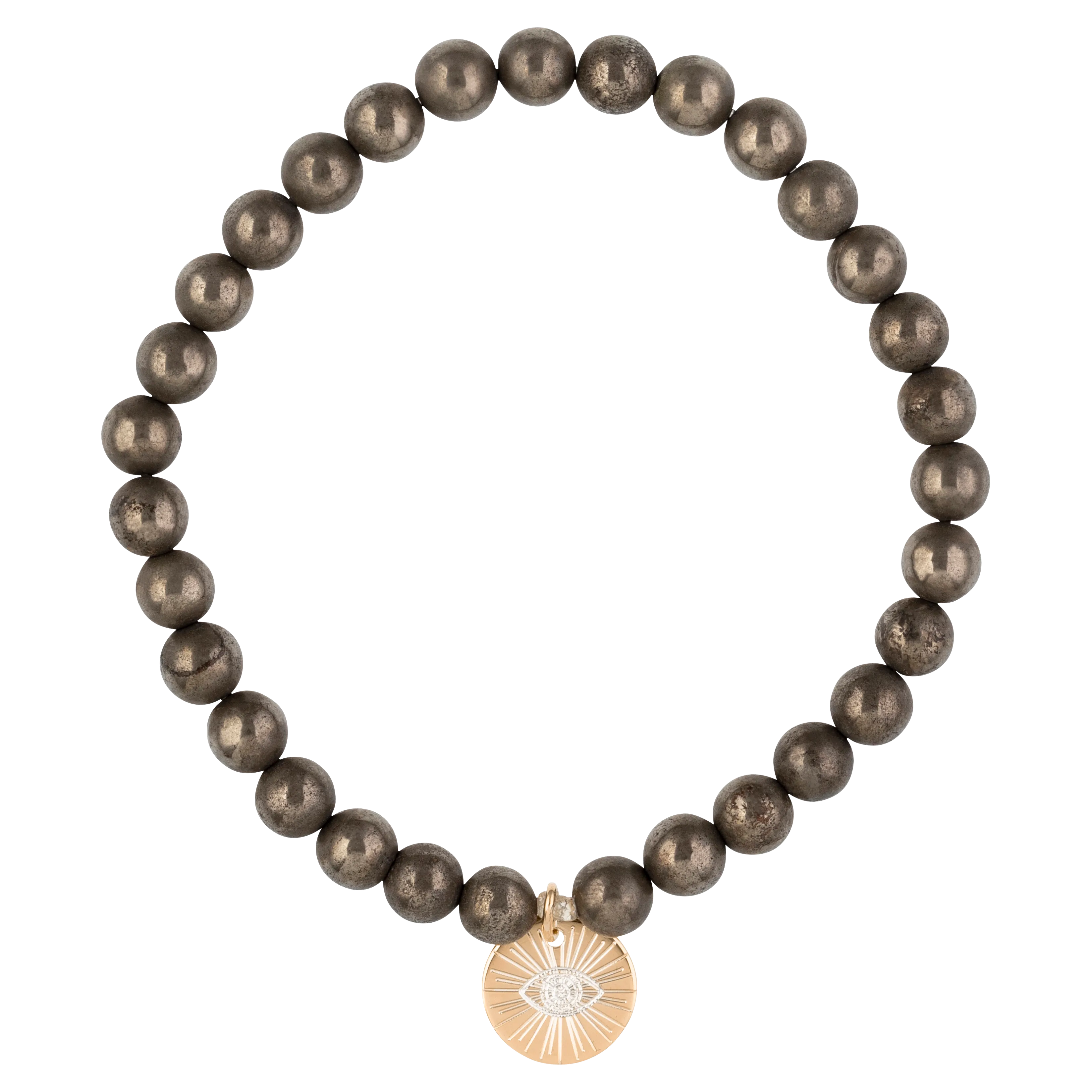 Eye of Providence & Protection Gemstone Bracelet - Silver / Black