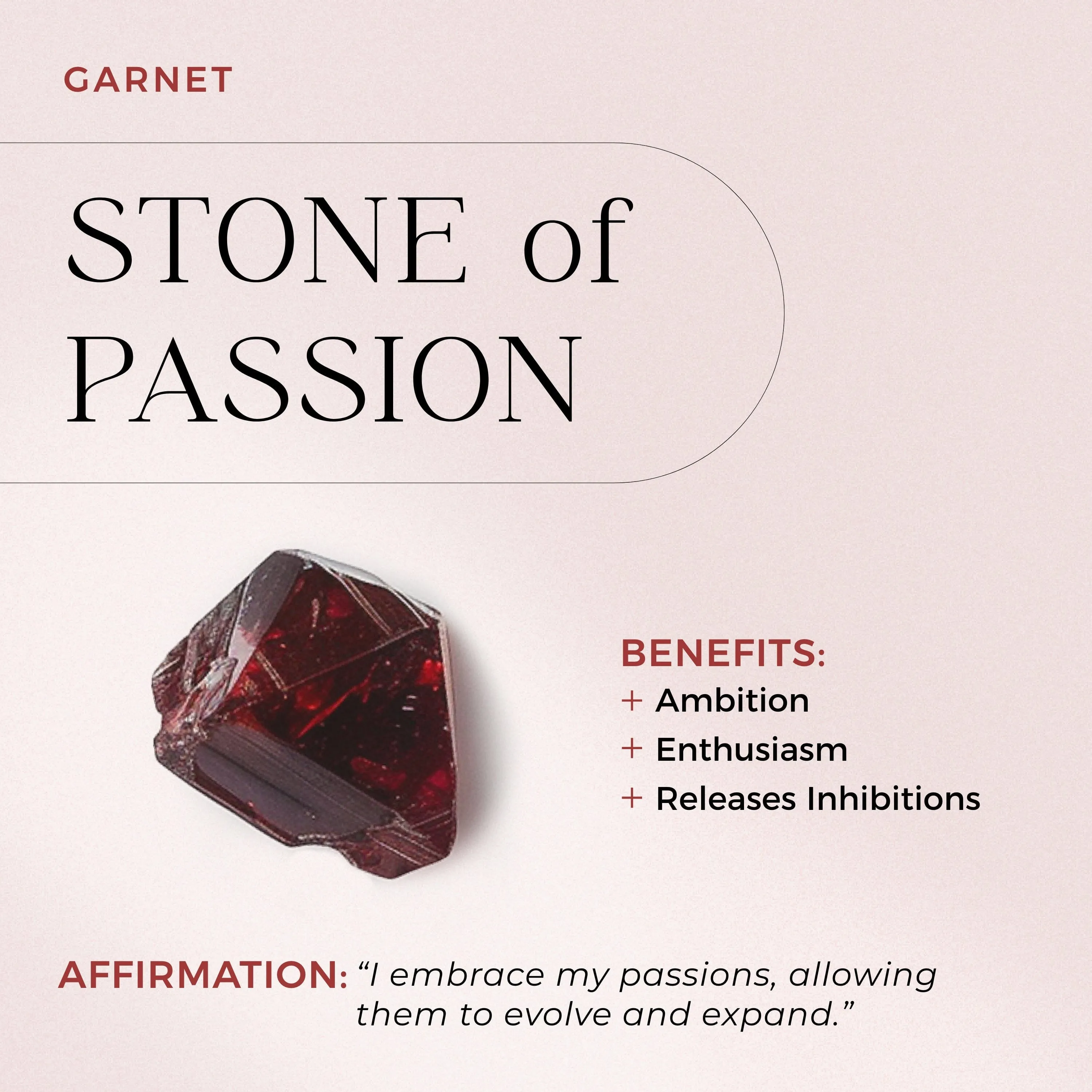 Garnet Ring Floating Sway - January Birthstone