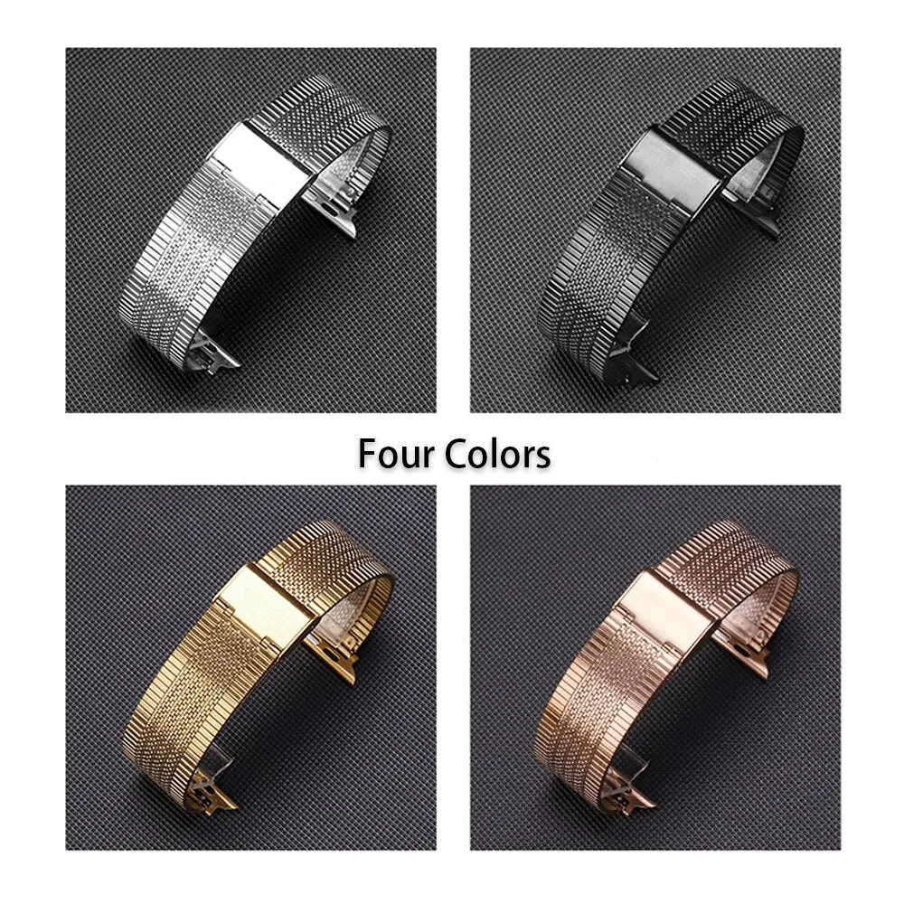 High-Quality Steel Mesh Strap For Series 7 6 5 4 Luxury Metal Bracelet